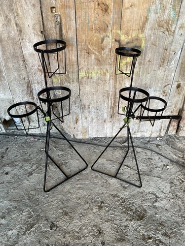 Paire porte plantes ancien - porte, 3