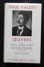 Nrf La Pléïade : PAUL VALERY, OEUVRES, TOME I - (jaquette & rhodoïd) 1962