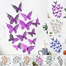 12 X 3D Papillon Autocollant