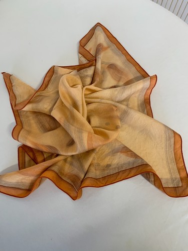 Foulard carré soie vintage - foulard,