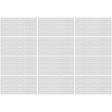 12 Sheets Sticker Lettre