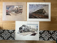 Émile André SCHEFER (1896-1942)  3 lithographies sur l'univers des trains.