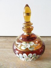 Carafe en verre tchèque peint