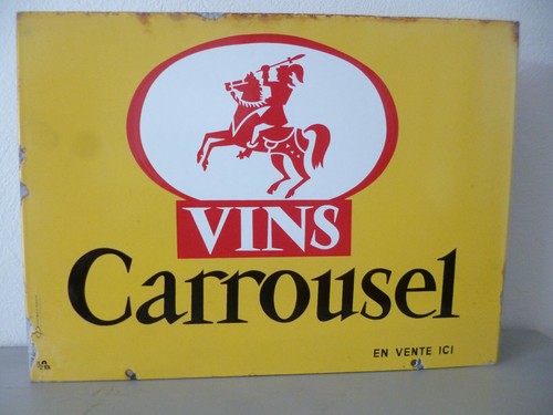 Plaque émaillée vins - plaque,