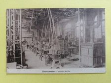 cpa 75 - PARIS ÈCOLE LAVOISIER vers 1920 ATELIER du FER Poële Photo Pierre PETIT