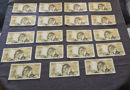 Lot billets de 500 - de,