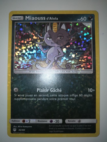 Carte pokémon miaouss alola - carte,