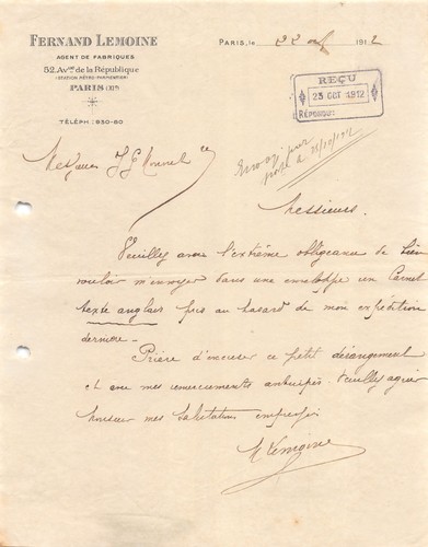 1912 fernand lemoine paris - 1912,