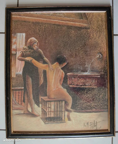 Dessin pastel scène - pastel,,