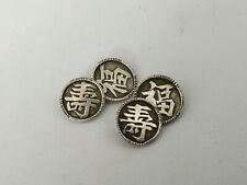 ANCIENS BOUTONS DE MANCHETTE ARGENT MASSIF CHINE ART DÉCO CHINESE EXPORT SILVER