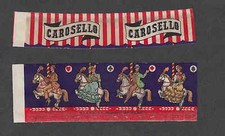  Etiquette boîte ronde  allumettes Italie V4 Carousel Manège Cheval  