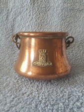 Ancien Petit chaudron Déco en cuivre Marqué "Auxerre" Ht 7,5 cm Ø 8,4 cm 0kg122