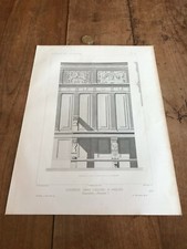gravure ancienne architecte N1089 boiserie dans l église a arques