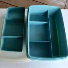 Boîte de rangement bleu vintage Tuppercraft- 767/10-occasion