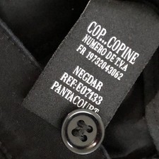 cop copine Black Cotton Crop