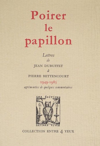 Jean dubuffet livre poirer - dubuffet,, livre,