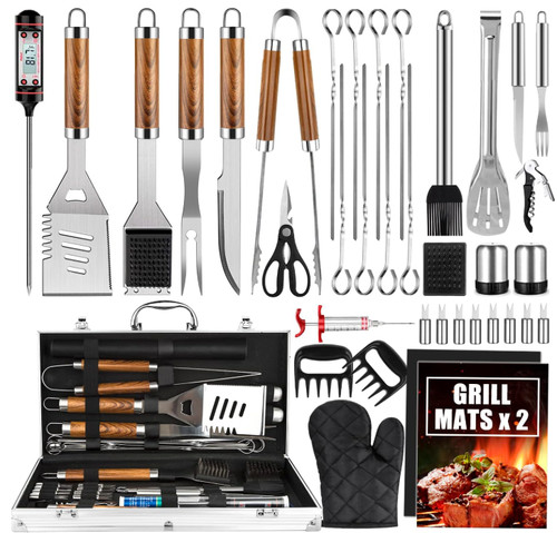 Set accesorios bbq acero - accesorios,
