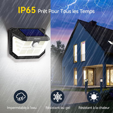 Lampe Solaire Extérieur 231 LED-Détecteur Mouvement 3 Modes, IP65 Jardin/Garage