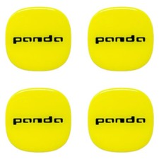 Set 4 Pièces Logo Enjoliveurs pour Fiat Panda 3 Série - 3D (Jaune) Compatible
