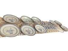 ANCIEN SERVICE ASSIETTE CUILLÈRE SOUPE CHINOISE PLATS SIGNÉ