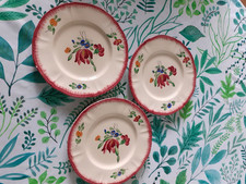 3 ANCIENNES Assiettes Faïence