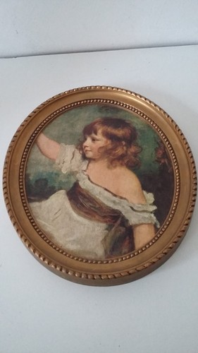 Ancien encadrement ovale - ancien,