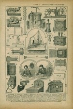 Document ancien télégraphe téléphone issu du livre de 1934