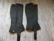 guettre cheval equitation cuir equi-theme c16 l 17 neuf mini chaps