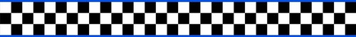 Bande damiers filets bleu - +,