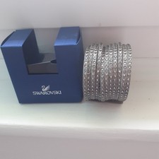 SUPERBE BRACELET  "SWAROVSKI PARIS"  GRIS/PERLE NEUF /ECRIN Neuf SLAKE DELUXE