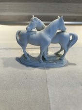 Sujet Chevaux en biscuit de