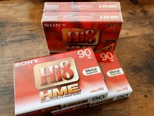 (Lot de 4) Sony Hi8 HME 90 K7 Cassette E5-90HME3 (SEALED)