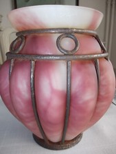 ART DECO vase en pate de verre