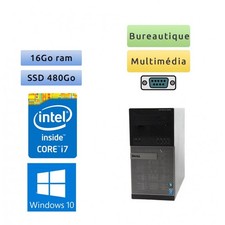Occasion - Dell Optiplex 9020 MT - Windows 10 - i7 16Go 480Go SSD - Port Serie -