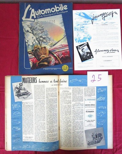 Revue automobile 25 - revue, l'automobile