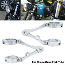 Chrome Support de Fixation de Phare et Clignotant Moto Pour 39mm 41mm Fourche MS