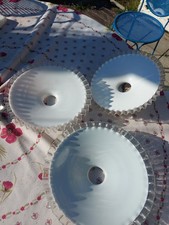  7  SUSPENSIONS OPALINE BLANCHE Plus1 Dentelle Transparente 