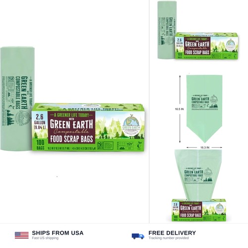 Green earth compostable small - green,