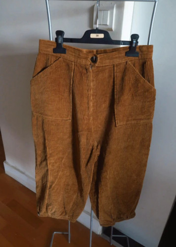 Pantalon court velours - pantalon,