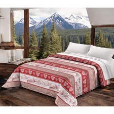 Couvre-lit matelassé GERMAGNANO tyrol ROUGE Made in Italy