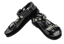 Sandales Noires À Strass