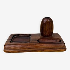 Nécessaire écriture palissandre scandinave porte stylo accessoire bureau vintage