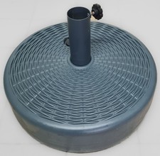 Pied de parasol Support parasol en plastique aspect polyrotin 15L Ø 45cm