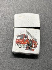 Ancien Briquet Zippo Vintage Old Lighter Essence Pompier Camion