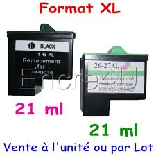 Cartouches d'encre compatibles Lexmark 16XL 17XL 26XL 27XL : Noir / Couleurs