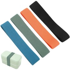 Lot De 4 Sangles Élastiques En Nylon Pour Boîte À Lunch Bento - Fixation Soli...