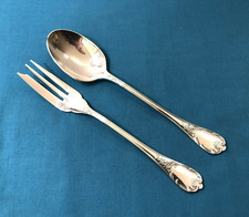 cuillère et fourchette de service CHRISTOFLE modèle MARLY métal argenté Couvert