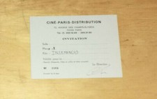 CINEMA CARTON D'INVITATION