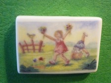 FEVE  CARTE PETITE FILLE AUX BOUQUETS -   LES ENFANTS 2014   RECTO/VERSO