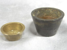 ANCIEN LOT DEUX POT POIDS A GODET BALANCE PESE OR BRONZE POINÇON